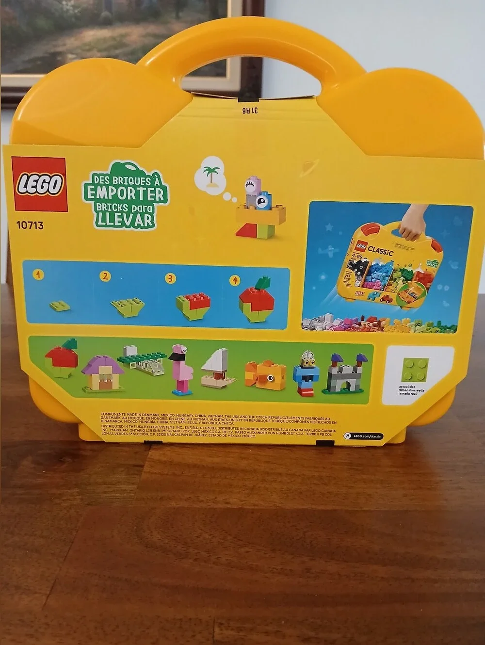 Lego Classic Yellow Carry Case With Multi Colored Bricks NWT Ages 4-99 213 PCS